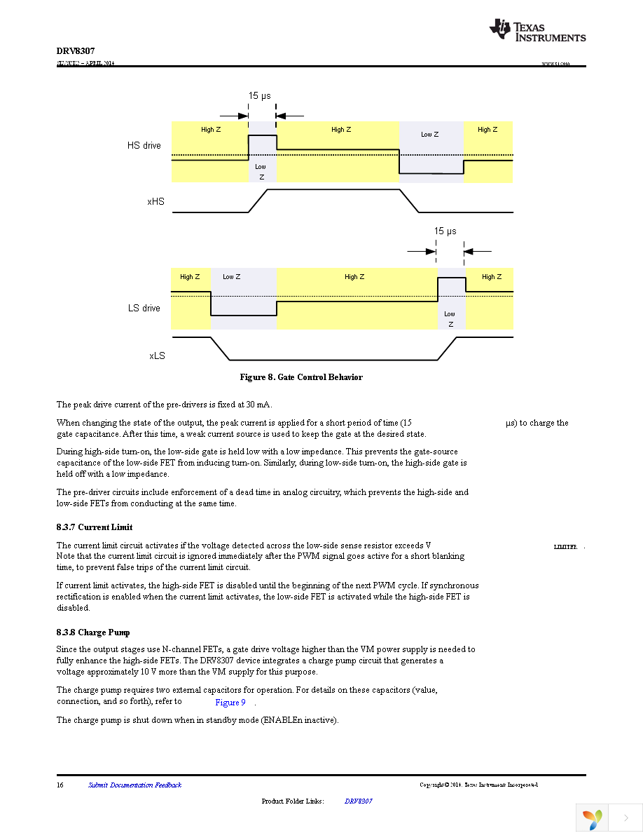 DRV8307RHAR Page 16