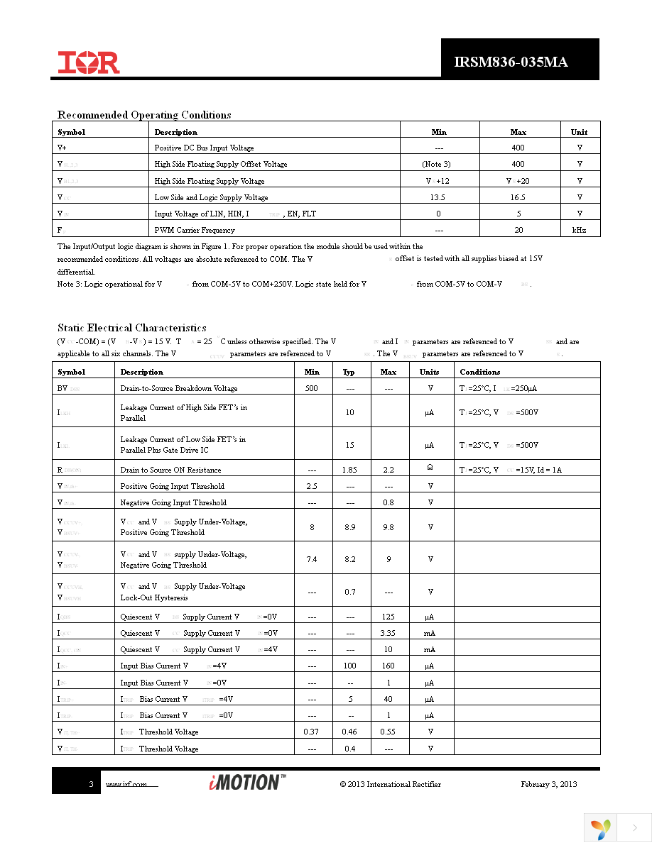 IRSM836-035MA Page 3