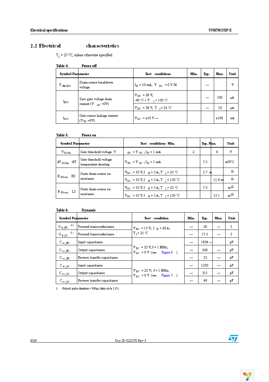 VNH7013XPTR-E Page 8