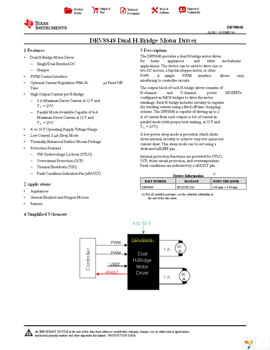 DRV8848PWP Page 1