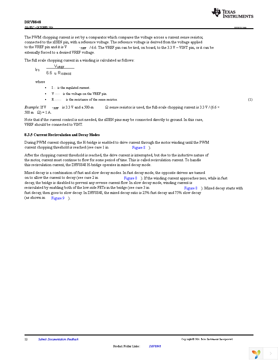 DRV8848PWP Page 12