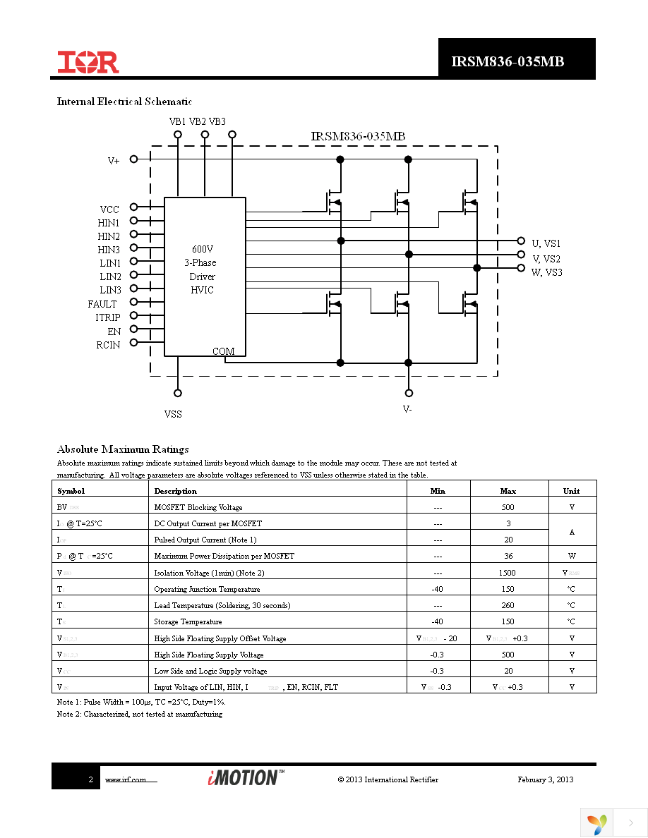 IRSM836-035MB Page 2