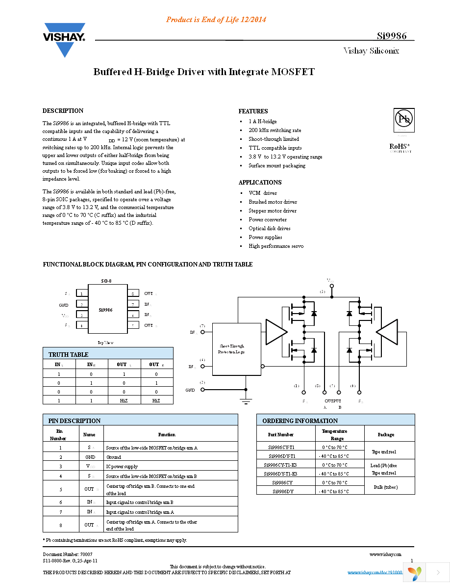 SI9986CY-T1-E3 Page 1