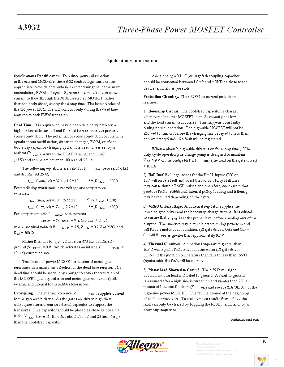 A3932SLDTR-T Page 10