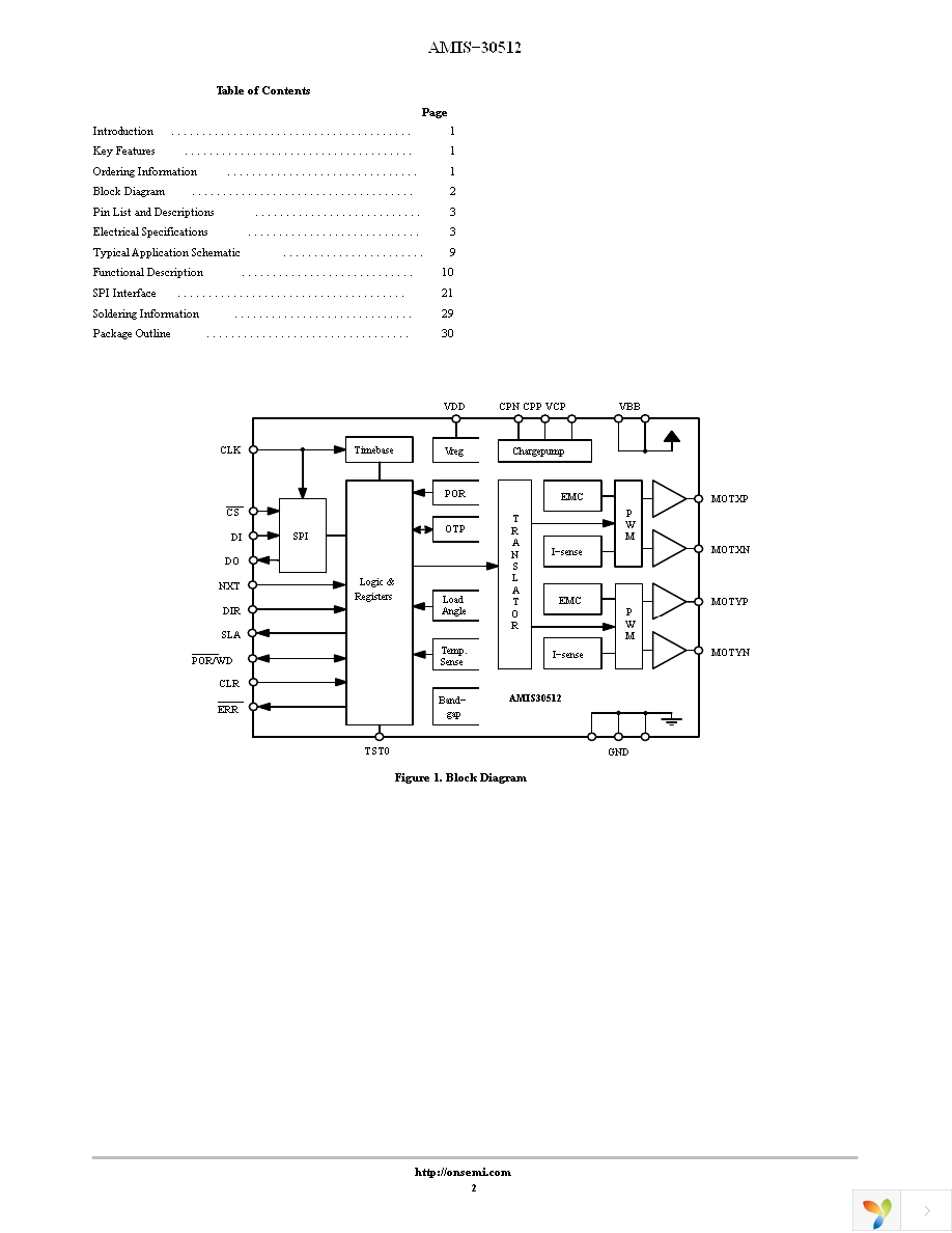 AMIS30512C5122RG Page 2