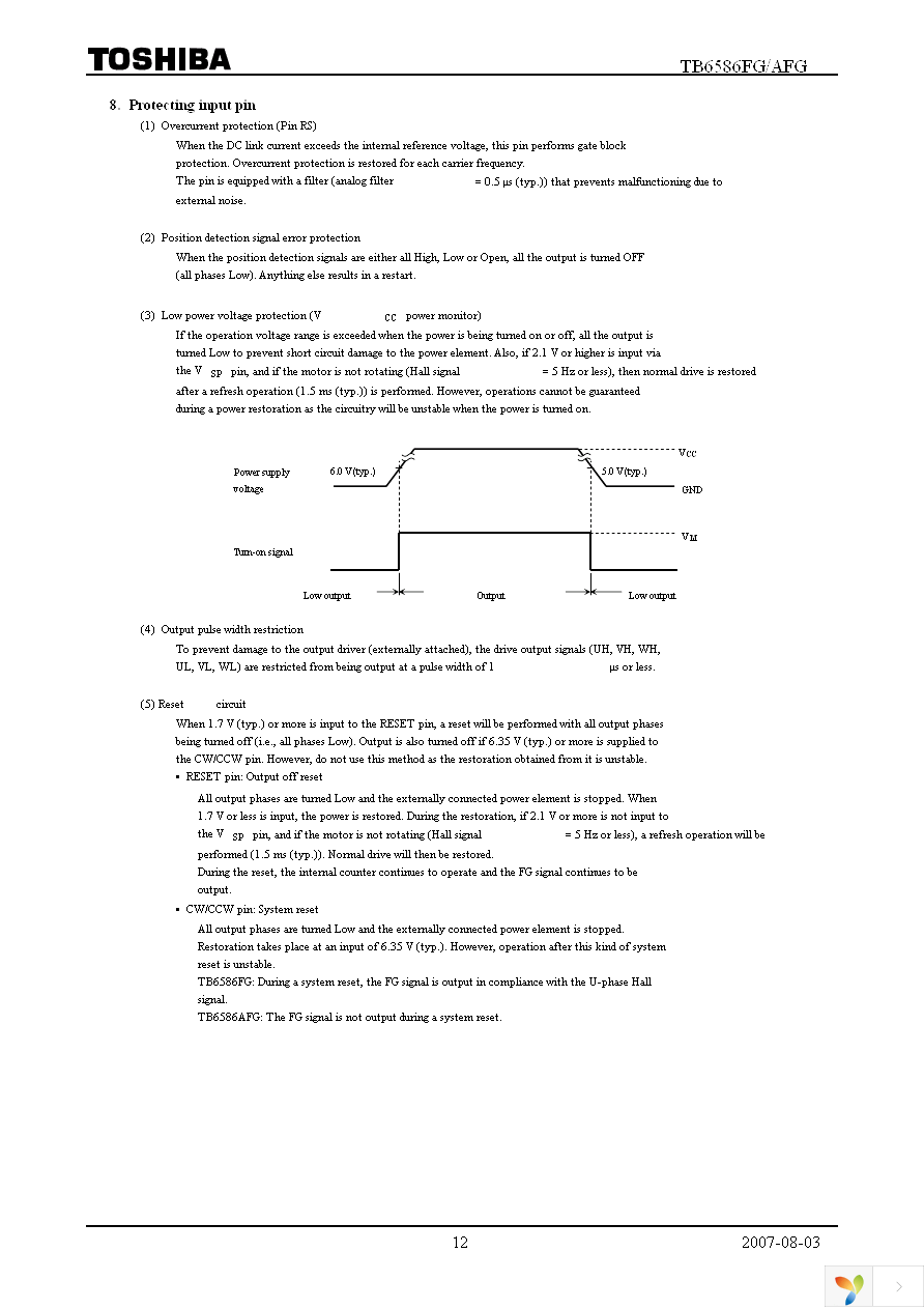 TB6586AFG(O,EL,DRY) Page 12