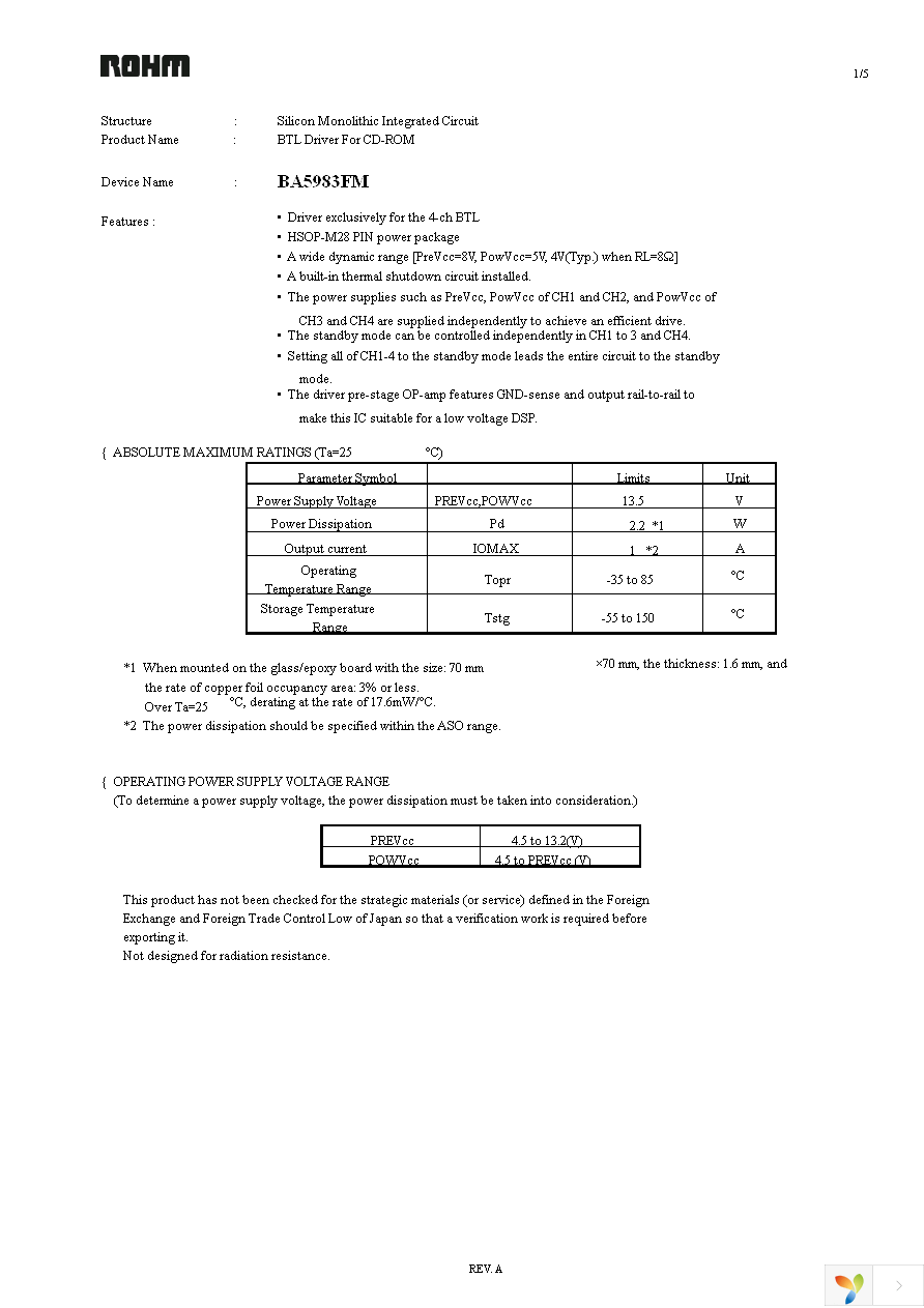 BA5983FM-E2 Page 1