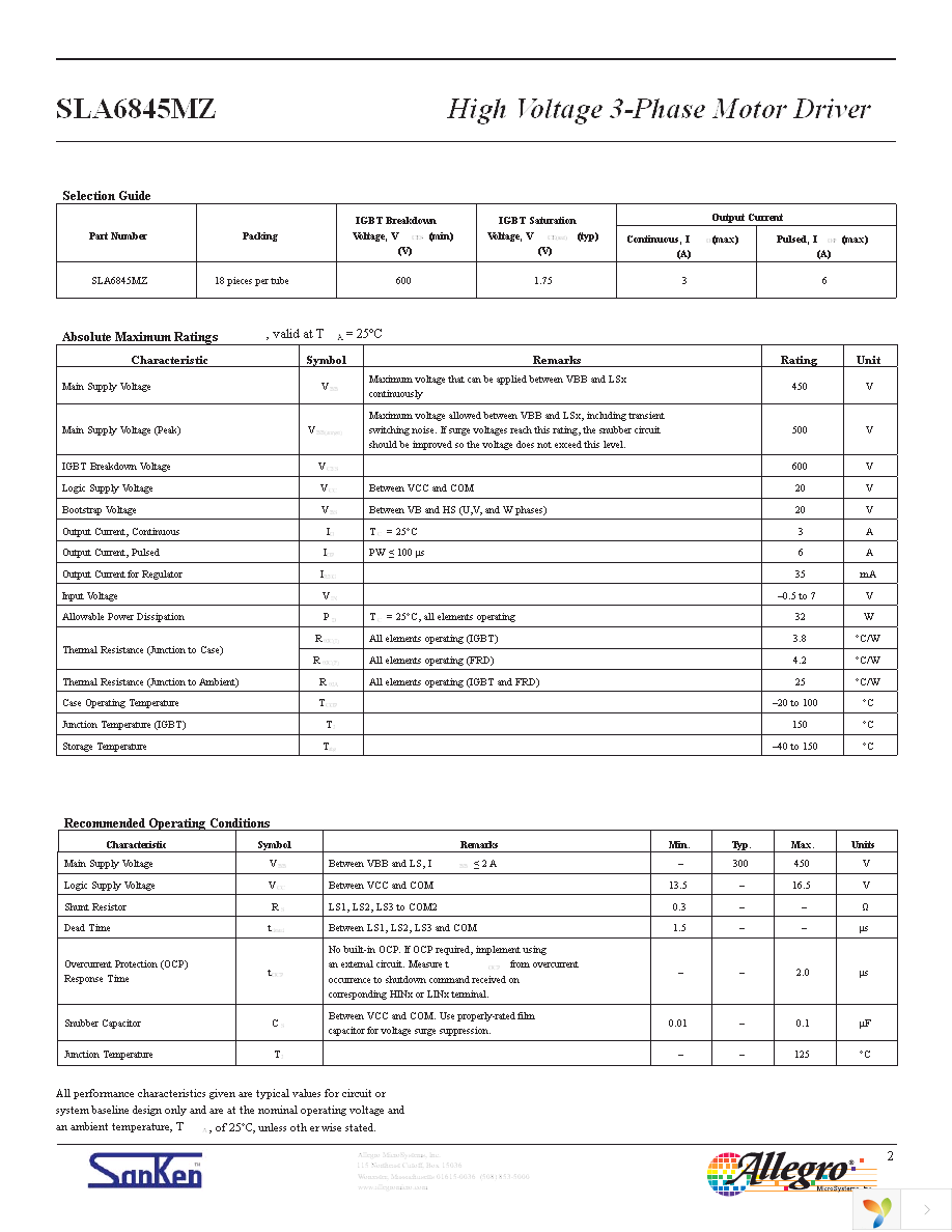 SLA6845MZ-LF2171 Page 2