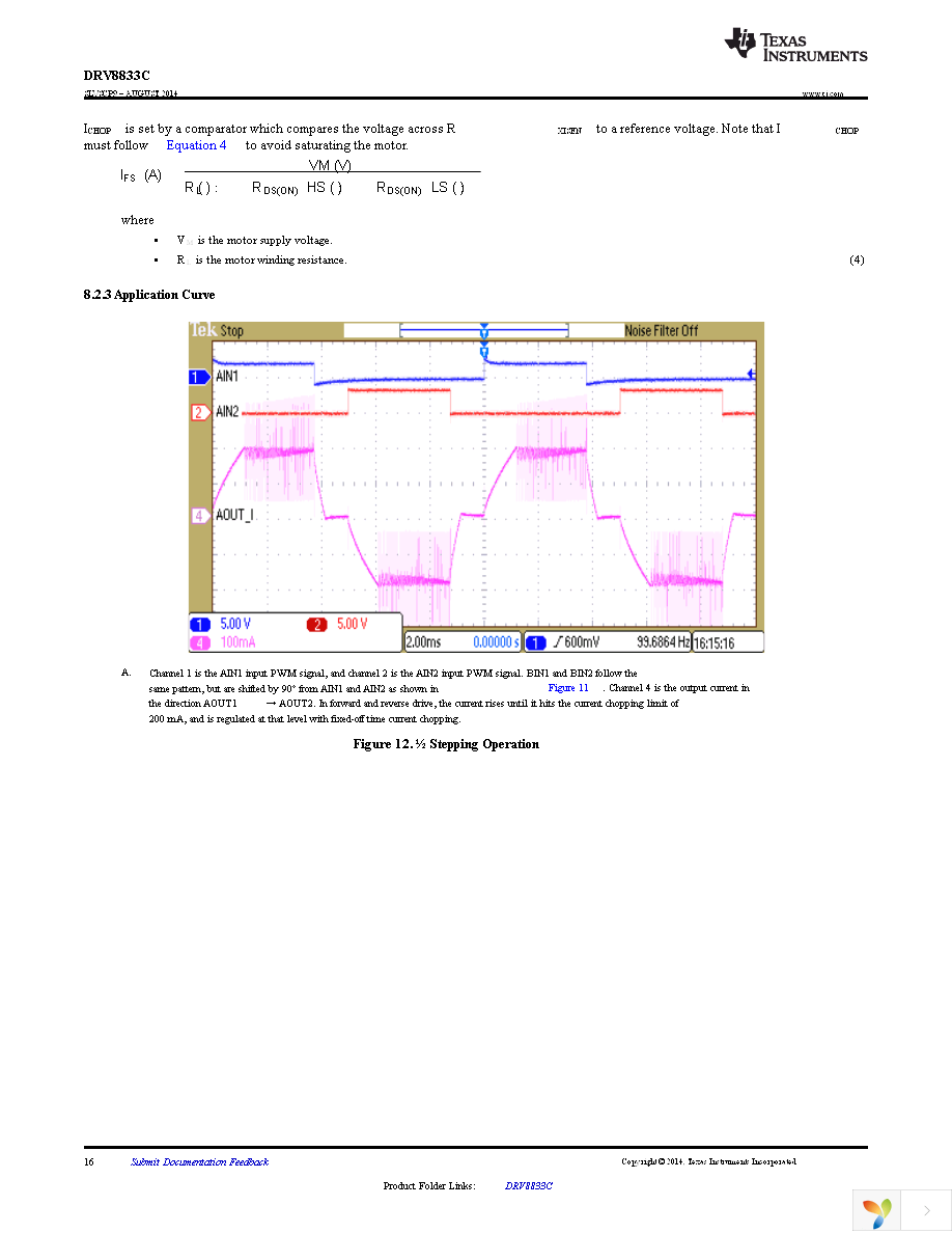 DRV8833CPWPR Page 16