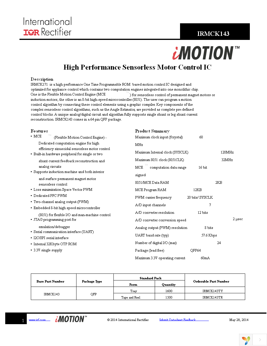 IRMCK143TY Page 1