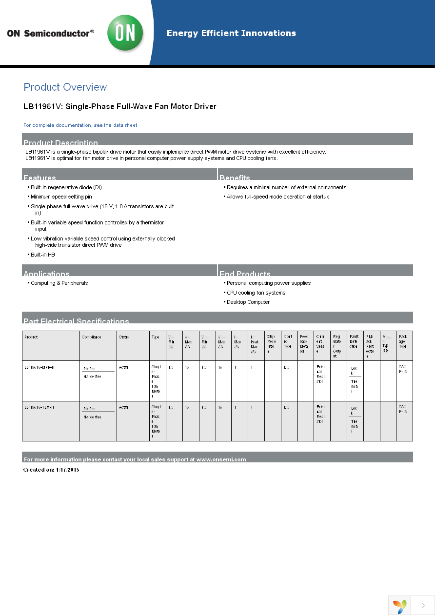 LB11961V-TLM-H Page 1