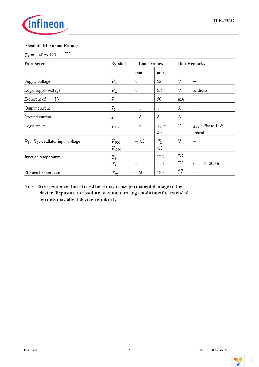 TLE4726G Page 5