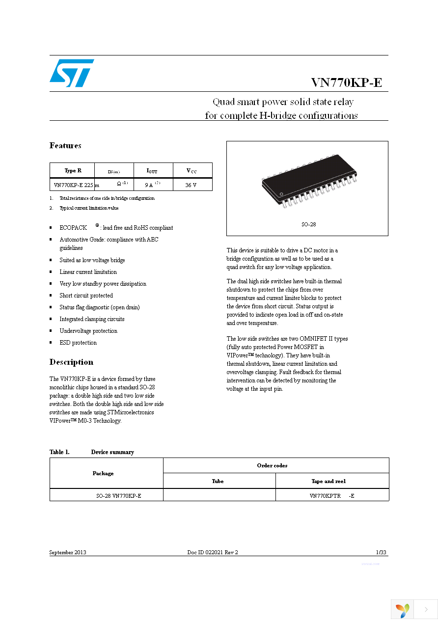 VN770KPTR-E Page 1