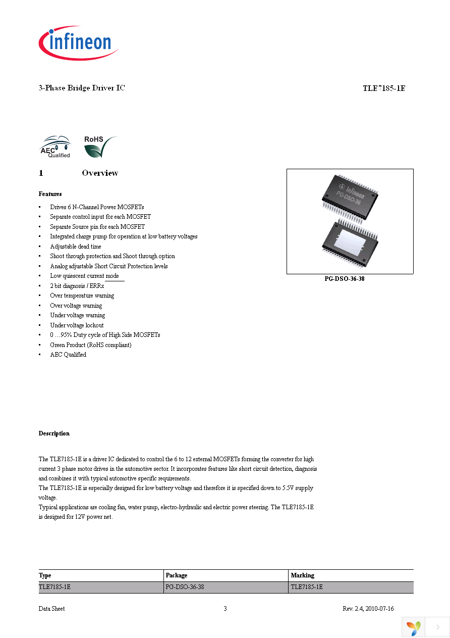 TLE7185-1E Page 3