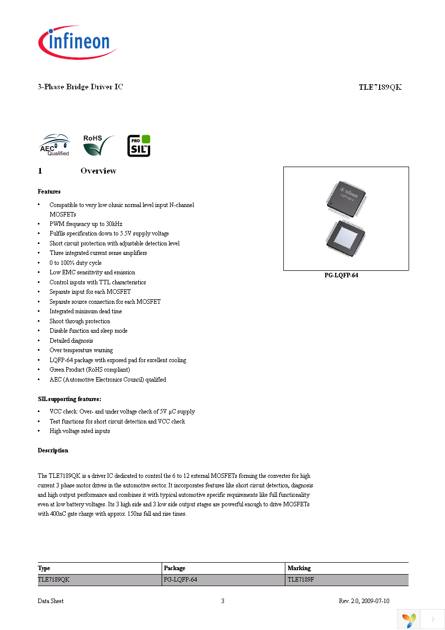 TLE7189QK Page 3