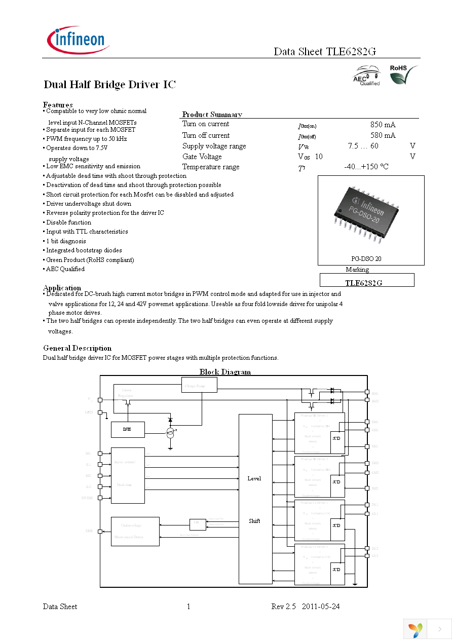 TLE6282G Page 1