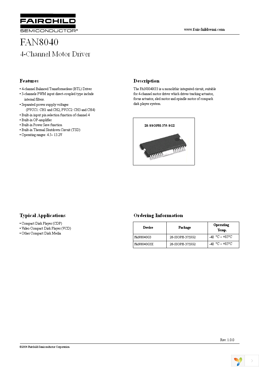 FAN8040G3X Page 1