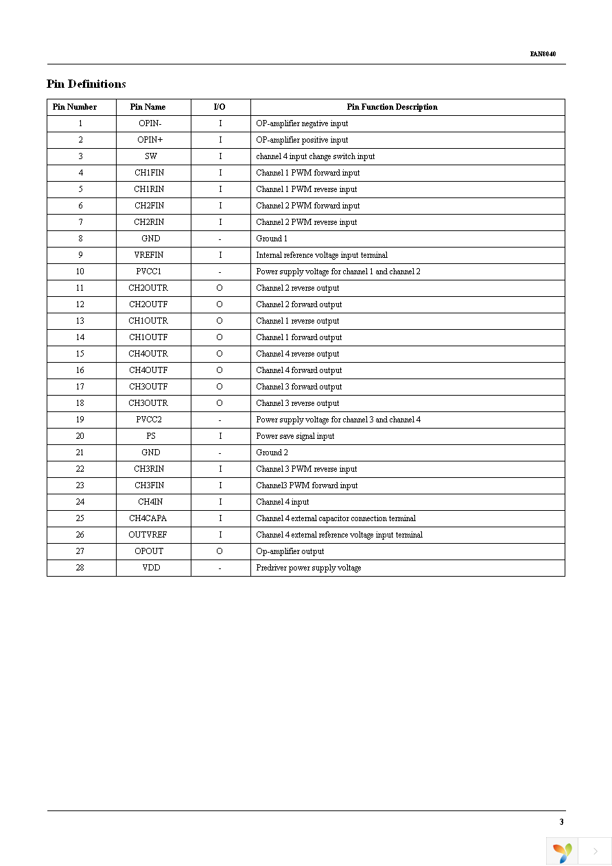 FAN8040G3X Page 3