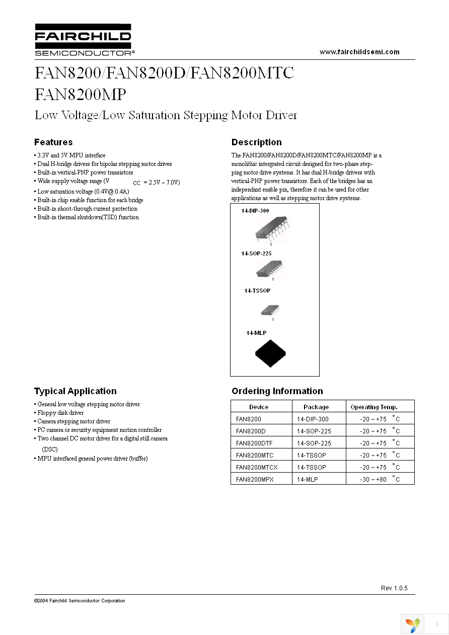 FAN8200MTCX Page 1