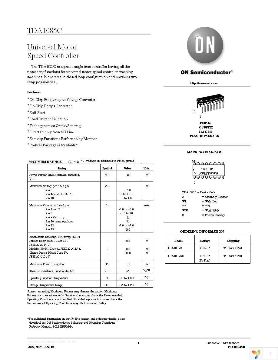 TDA1085C Page 1