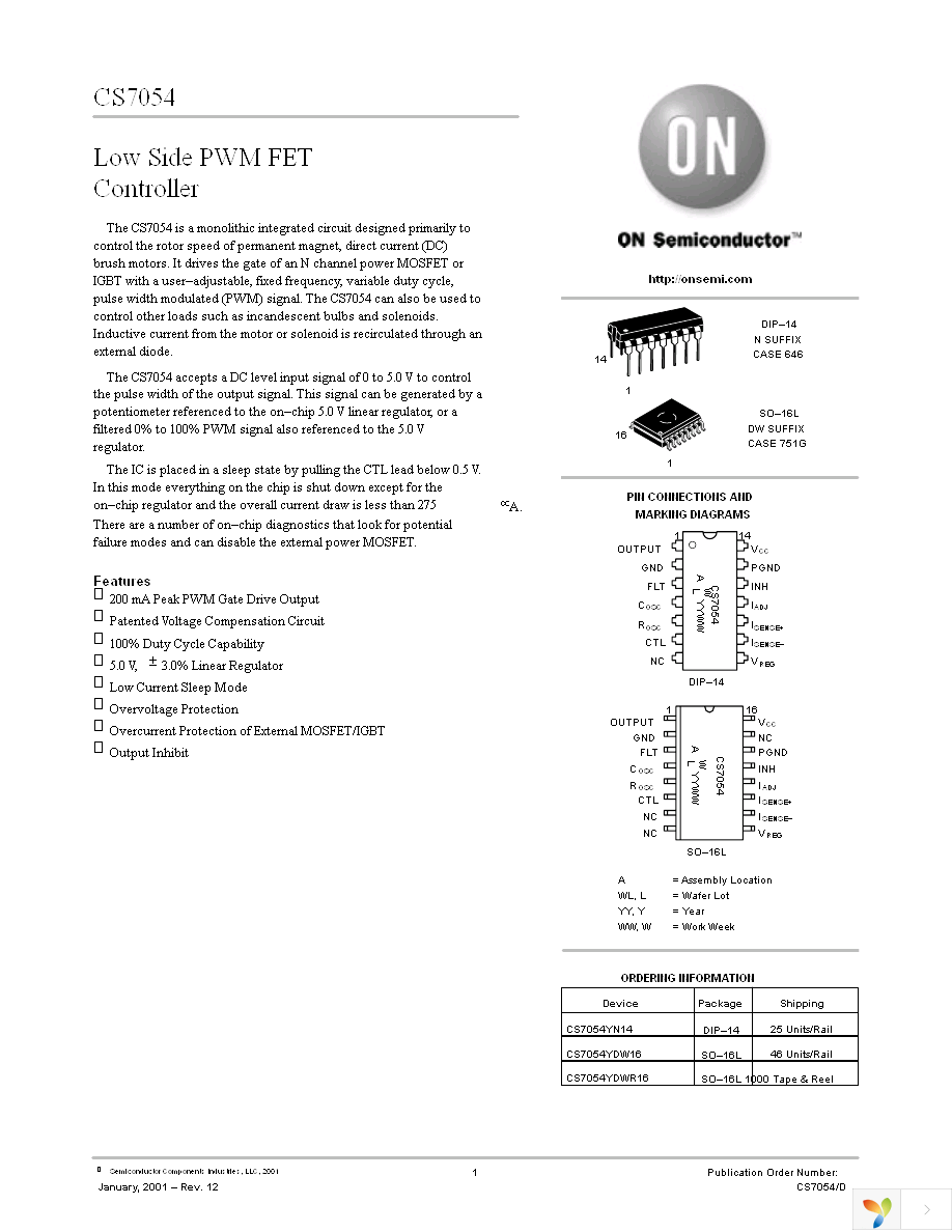 CS7054YDWR16 Page 1