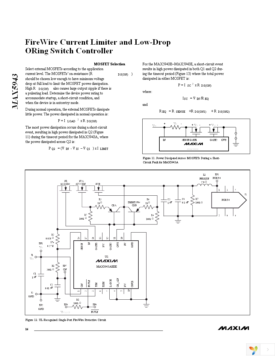 MAX5943AEEE+ Page 16