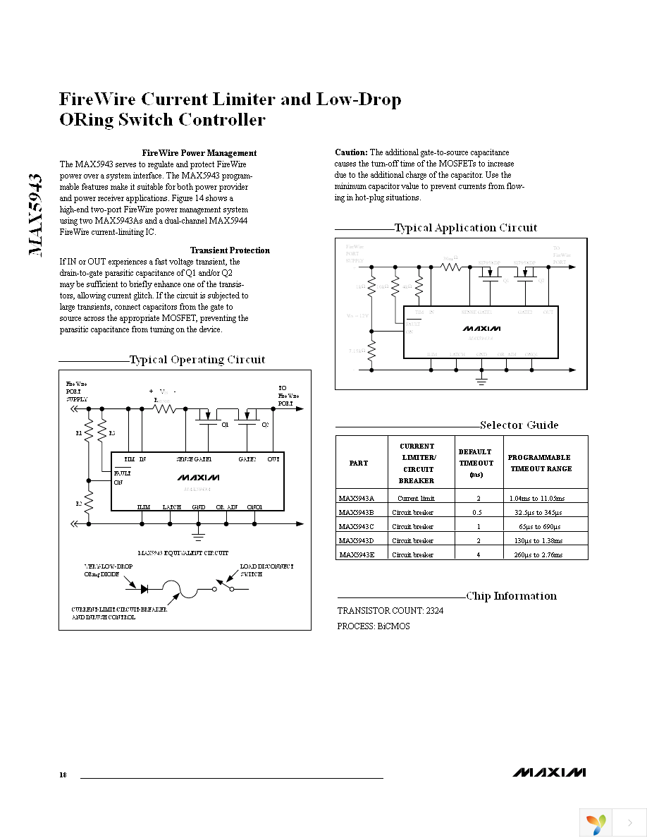 MAX5943AEEE+ Page 18