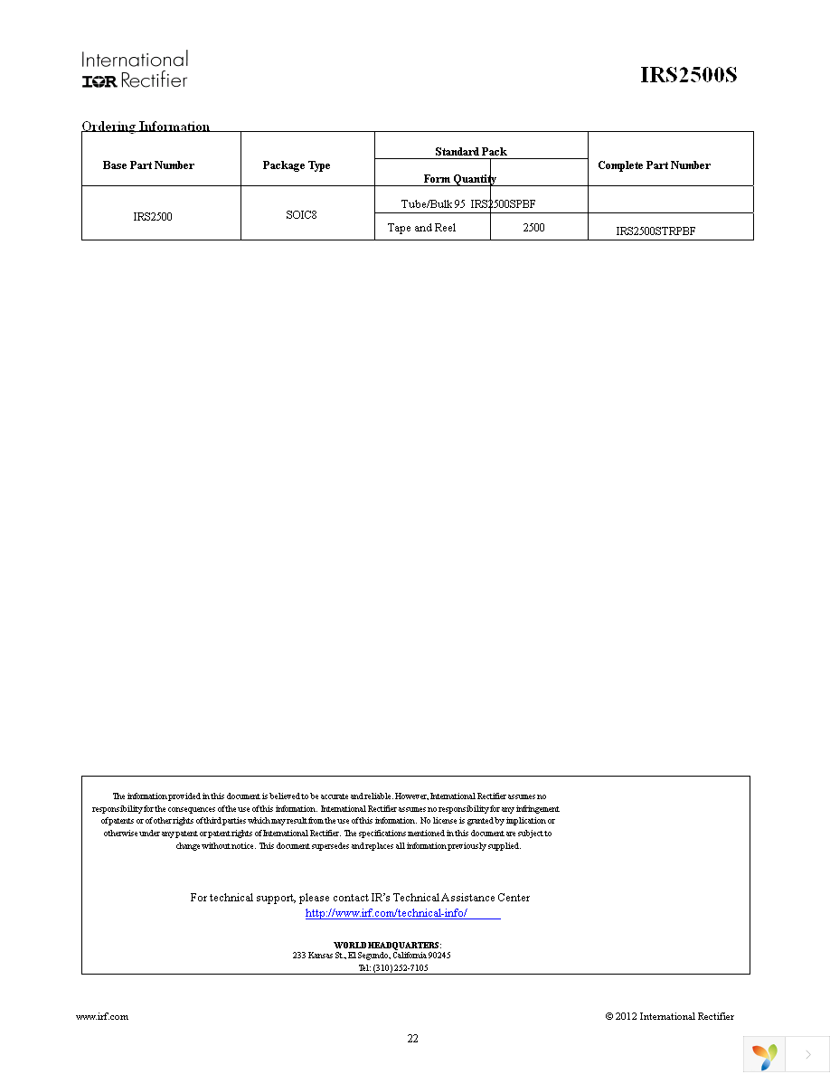 IRS2500SPBF Page 22