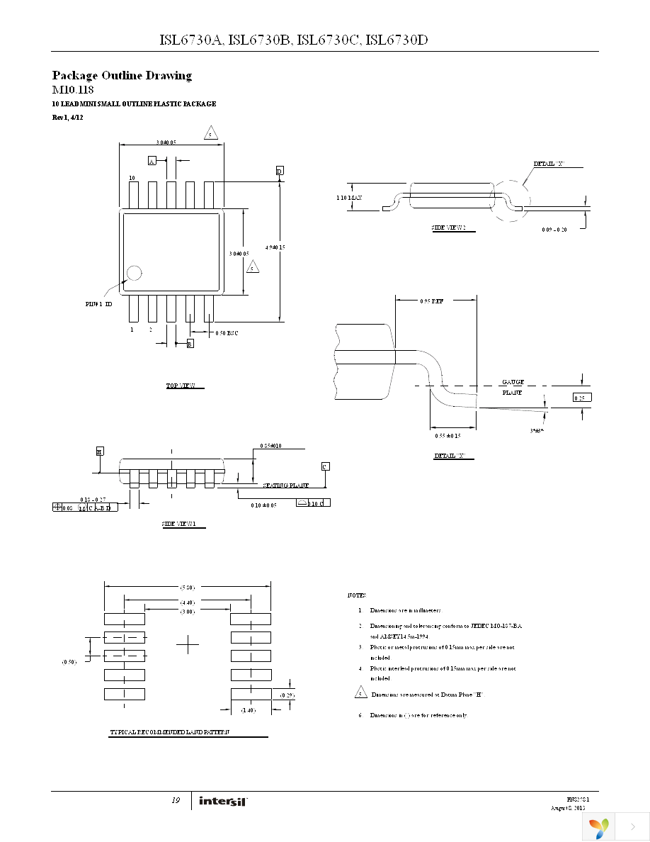 ISL6730AFUZ Page 19