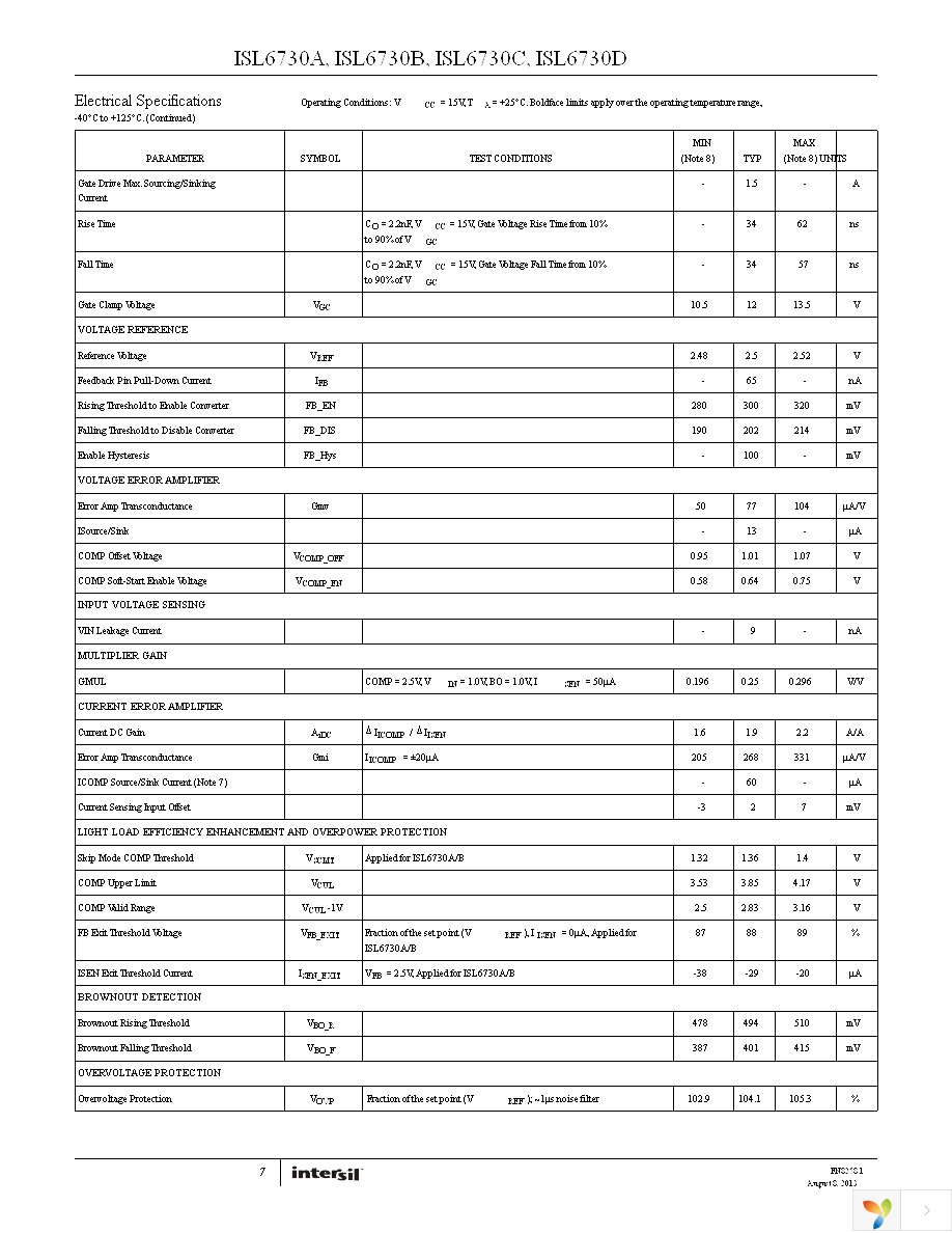 ISL6730AFUZ Page 7