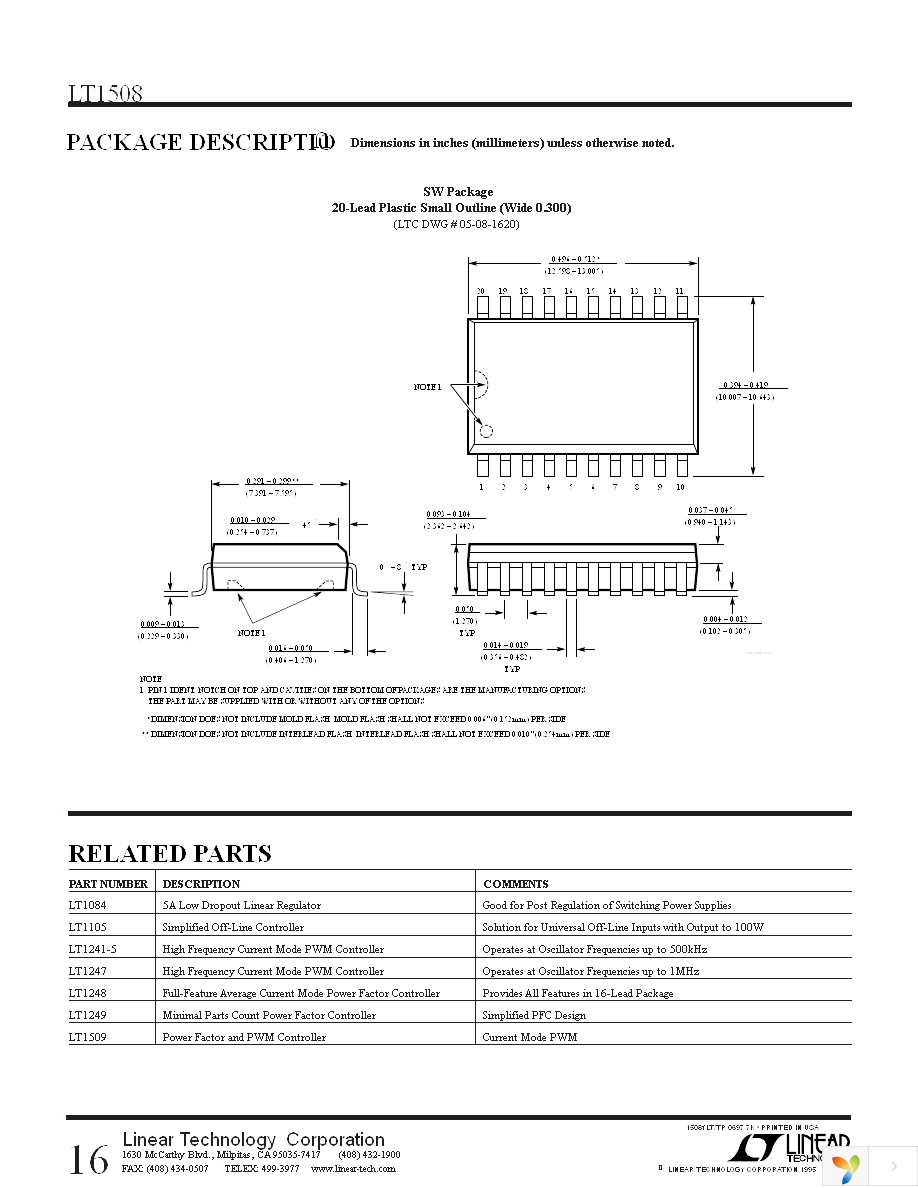 LT1508ISW Page 16