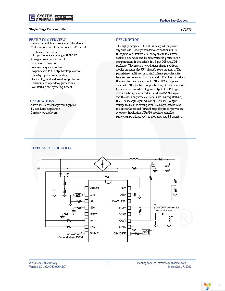 SG6980SZ Page 1