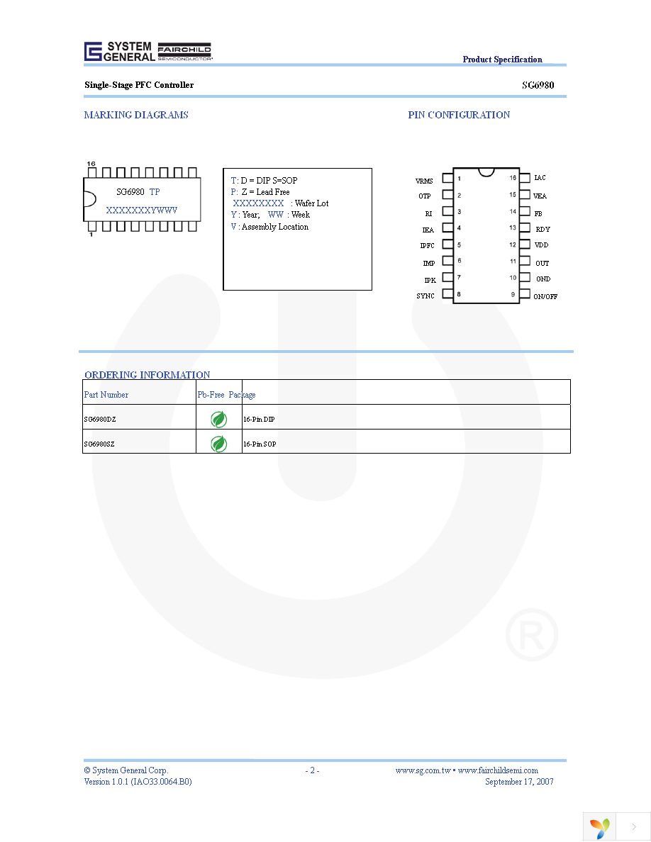 SG6980SZ Page 2