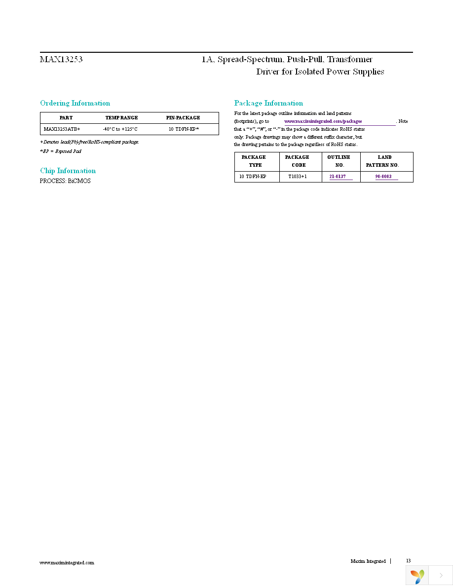 MAX13253ATB+T Page 13