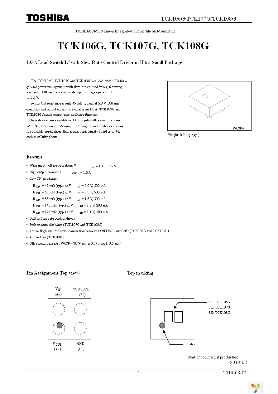 TCK107G,LF Page 1