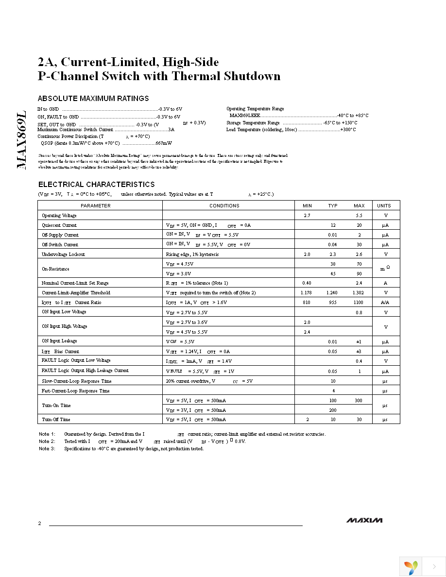 MAX869LEEE+ Page 2