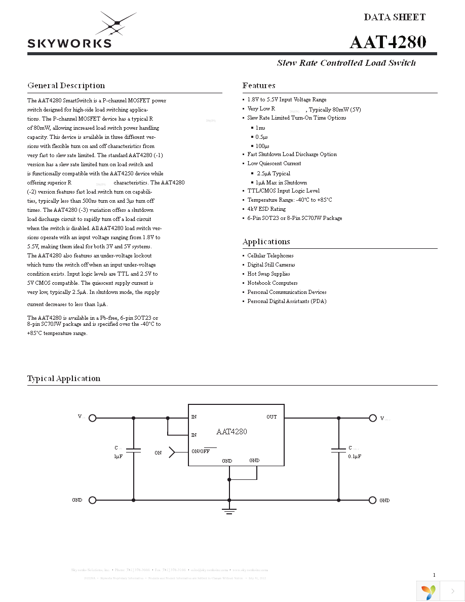 AAT4280IGU-1-T1 Page 1