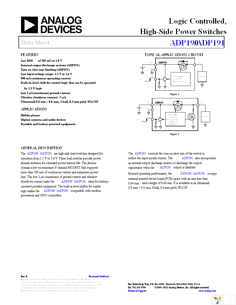 ADP191ACBZ-R7 Page 1