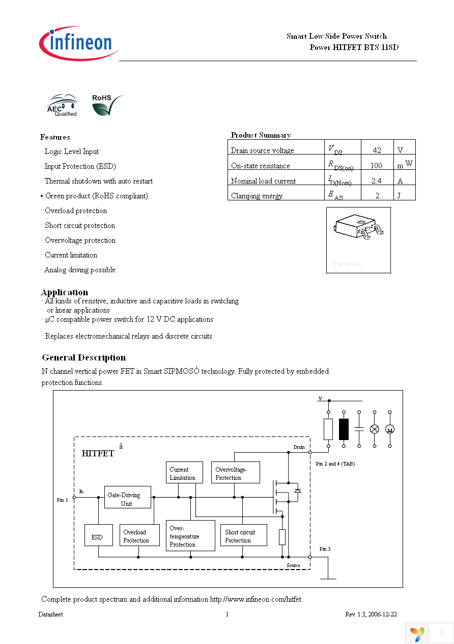 BTS118D Page 1