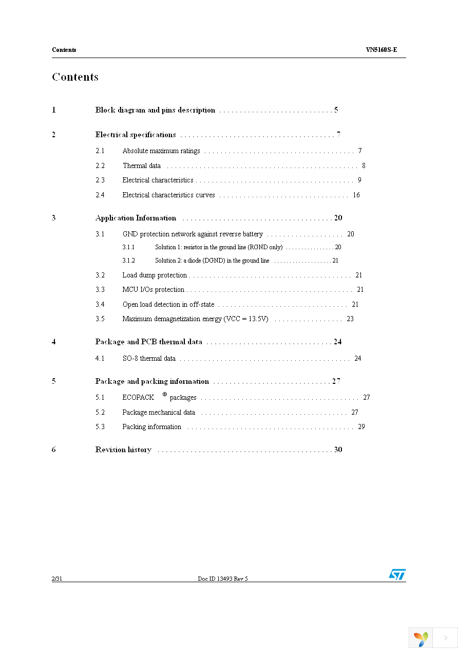 VN5160STR-E Page 2