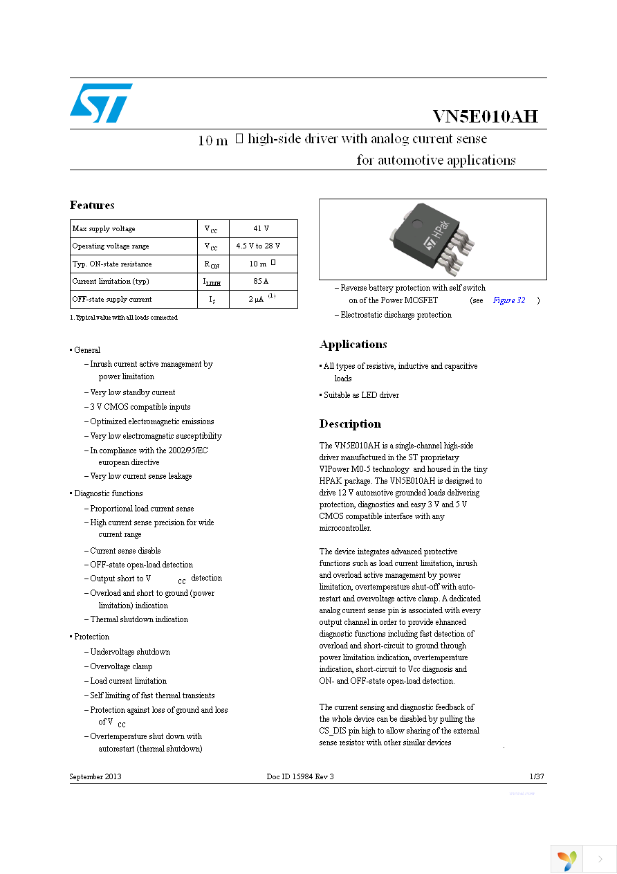 VN5E010AHTR-E Page 1