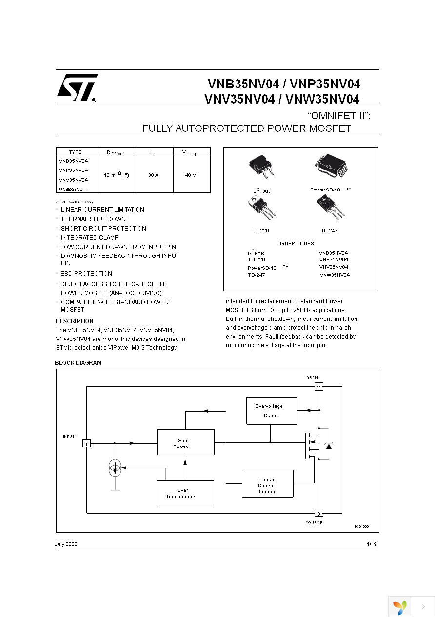 VNB35NV04TR-E Page 1