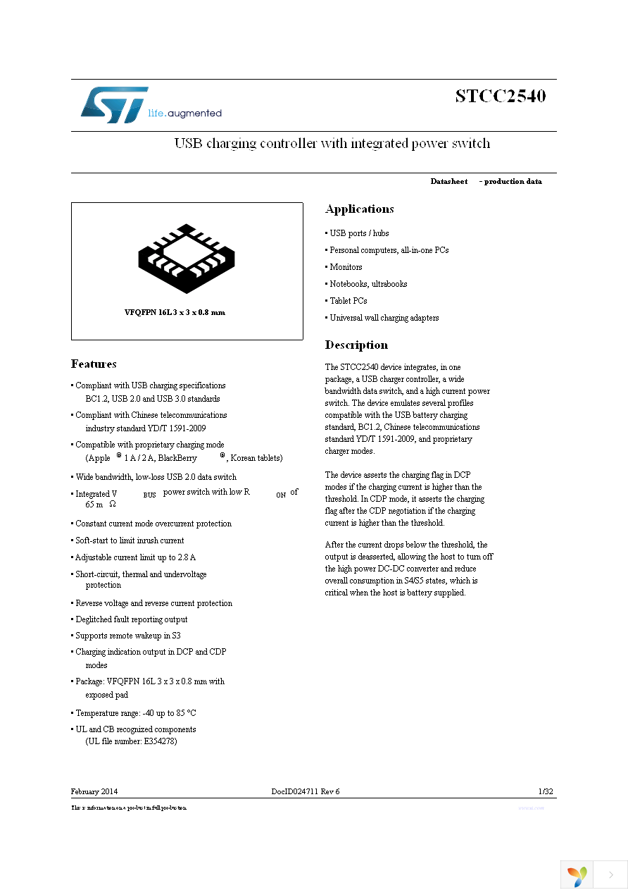 STCC2540IQTR Page 1