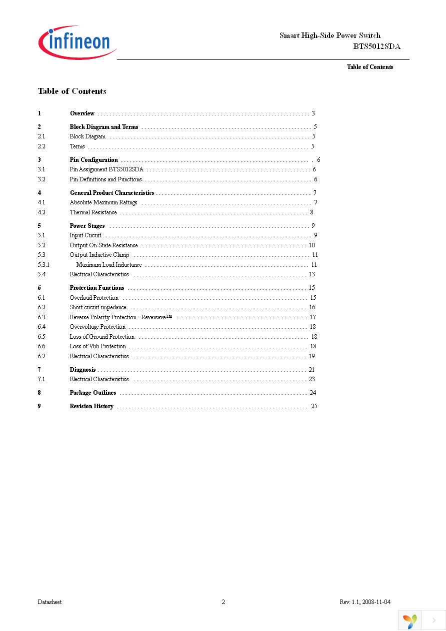 BTS5012SDA Page 2