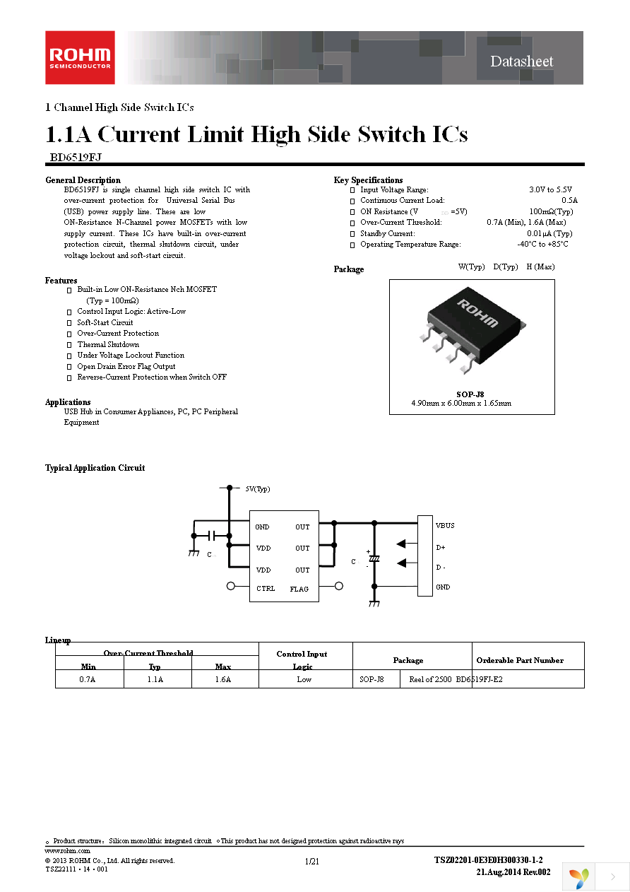 BD6519FJ-E2 Page 1