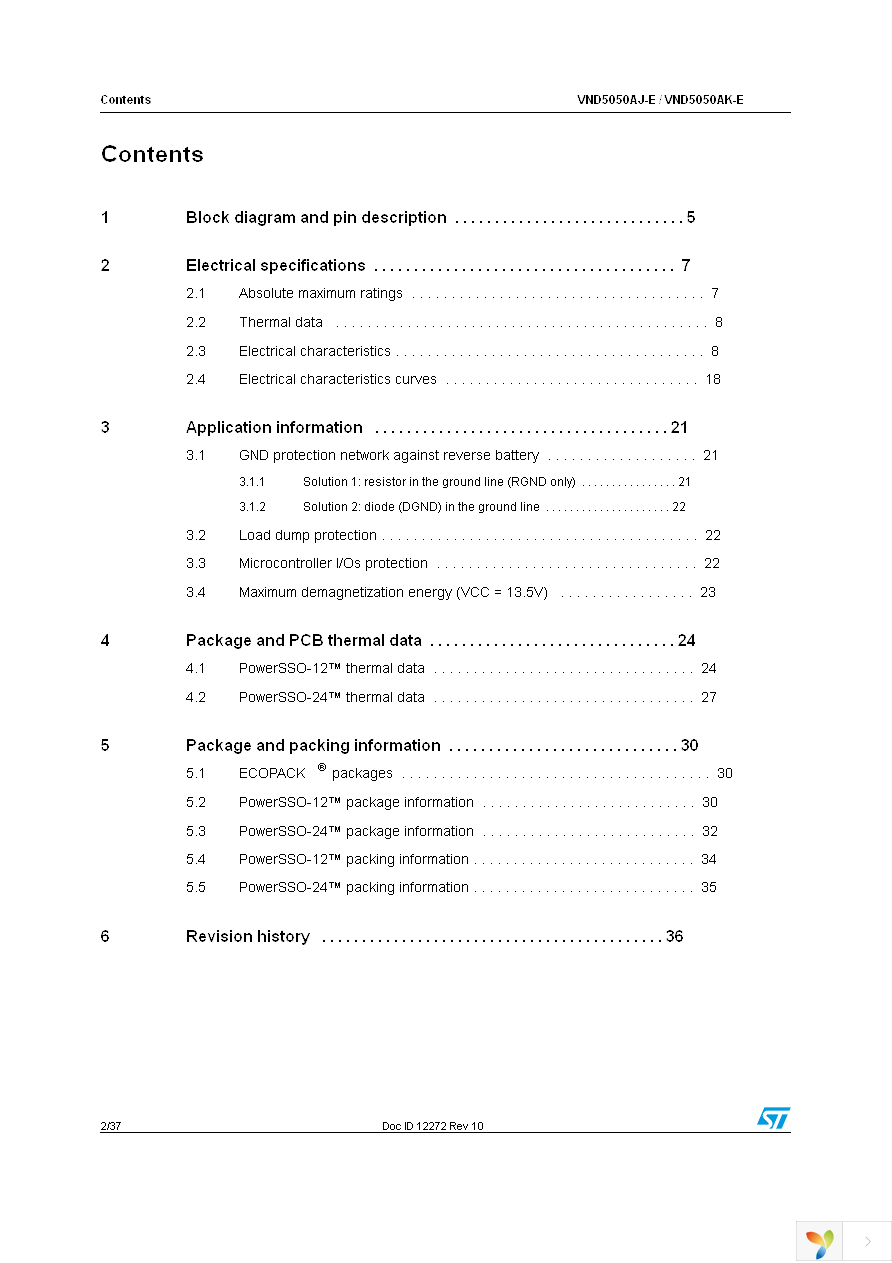 VND5050AJTR-E Page 2