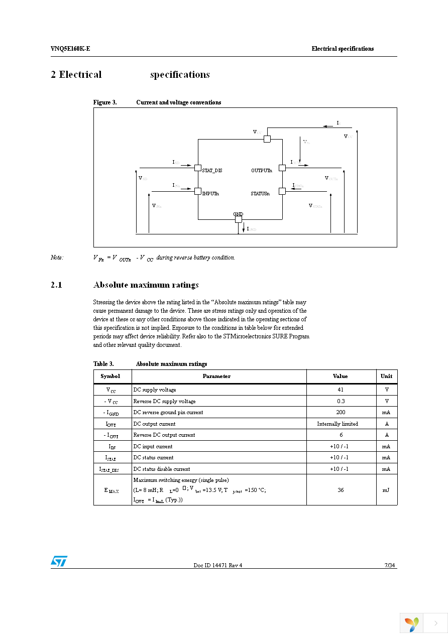 VNQ5E160KTR-E Page 7