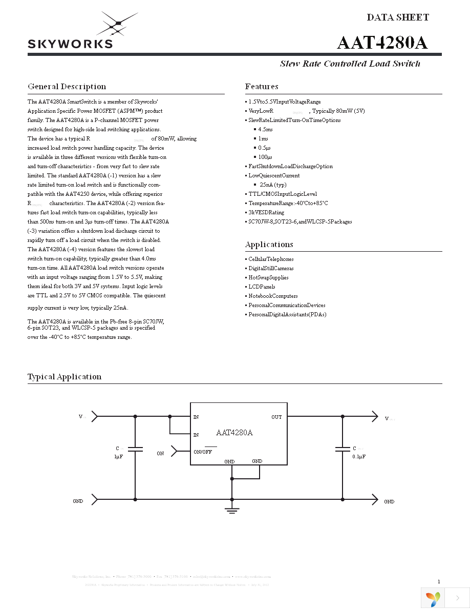 AAT4280AIJS-2-T1 Page 1