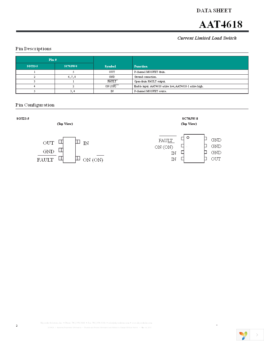 AAT4618IGV-0.5-1-T1 Page 2