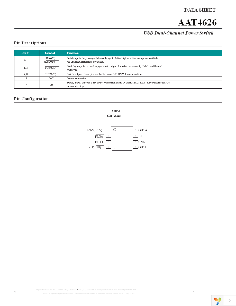 AAT4626IAS-1-T1 Page 2